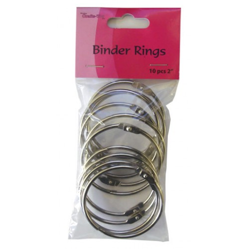 Заключващи се халки за албуми 10бр. 5см  - Crafts Too Binder Rings 10pcs 2"